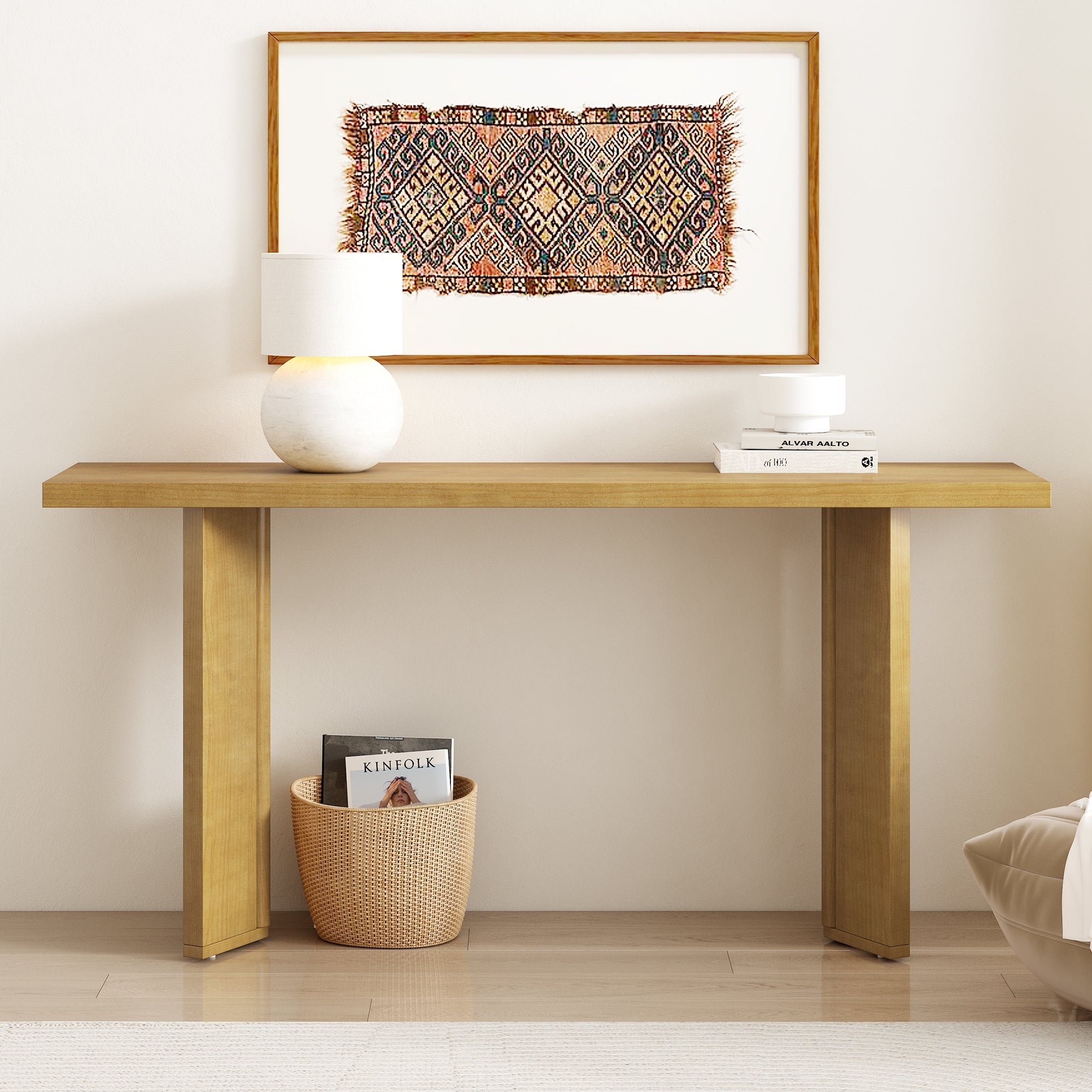 Console Table with Architectural Legs