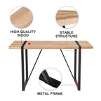 Table with Stylish Metal Frame