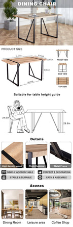 Table with Stylish Metal Frame