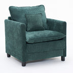 Modern Reading Armchair with Cushion, Beige