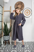 Waffle Spa Robe by Lotus Linen– Lightweight, Quick-Dry Spa Comfort
