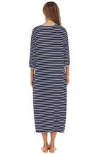 Pajama Dress with Round Neck