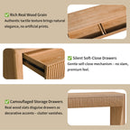 Fluted Console Table with 2-Drawers