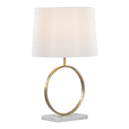 Moon Contemporary Table Lamp with linen shade by Lumisource