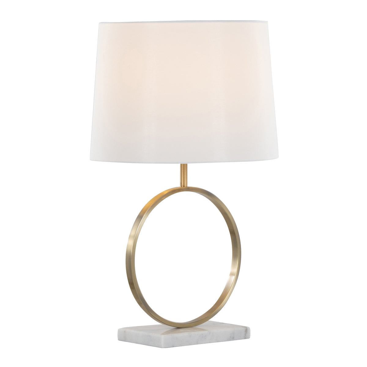 Moon Contemporary Table Lamp with linen shade by Lumisource
