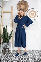 Waffle Spa Robe by Lotus Linen– Lightweight, Quick-Dry Spa Comfort