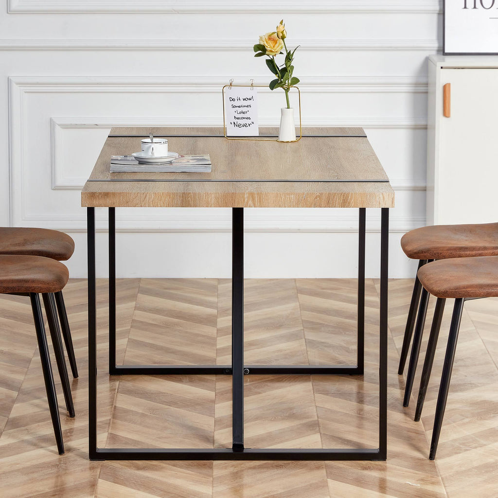 Table with Stylish Metal Frame