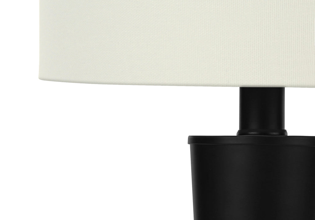 Table Lamp in Black Metal with USB port, set of 2