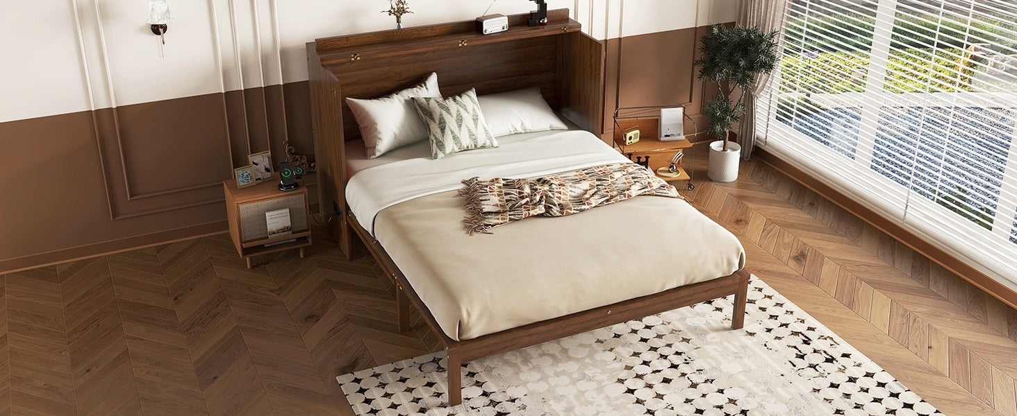 Platform Murphy Bed Cabinet, QUEEN