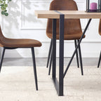 Table with Stylish Metal Frame