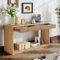 Fluted Console Table with 2-Drawers