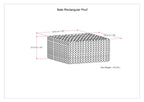 Nate Square Pouf Patterned Grey Melange