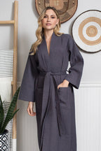 Waffle Spa Robe by Lotus Linen– Lightweight, Quick-Dry Spa Comfort