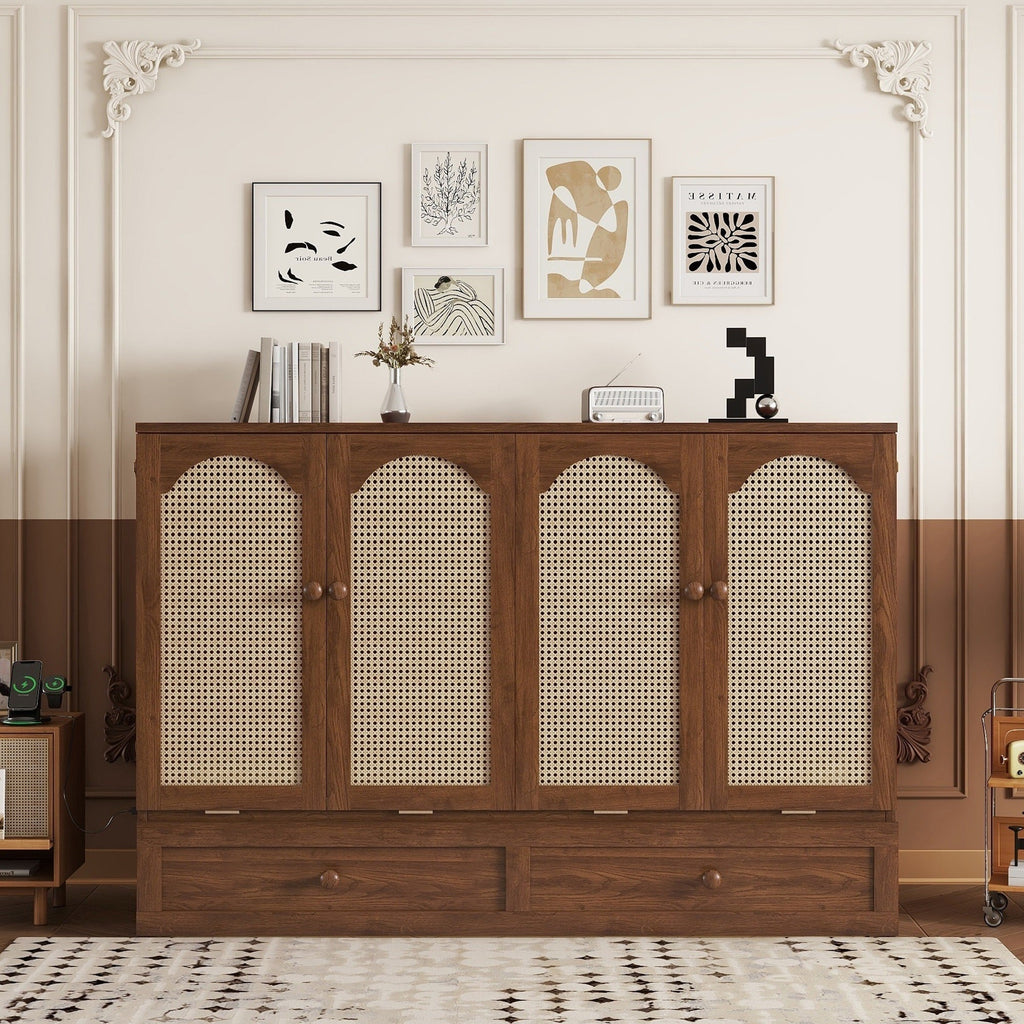 Platform Murphy Bed Cabinet, QUEEN