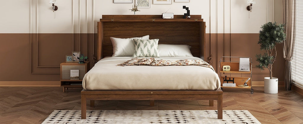 Platform Murphy Bed Cabinet, QUEEN