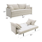 Elisea Sleeper Sectional Sofa With 2 Accent Pillows
