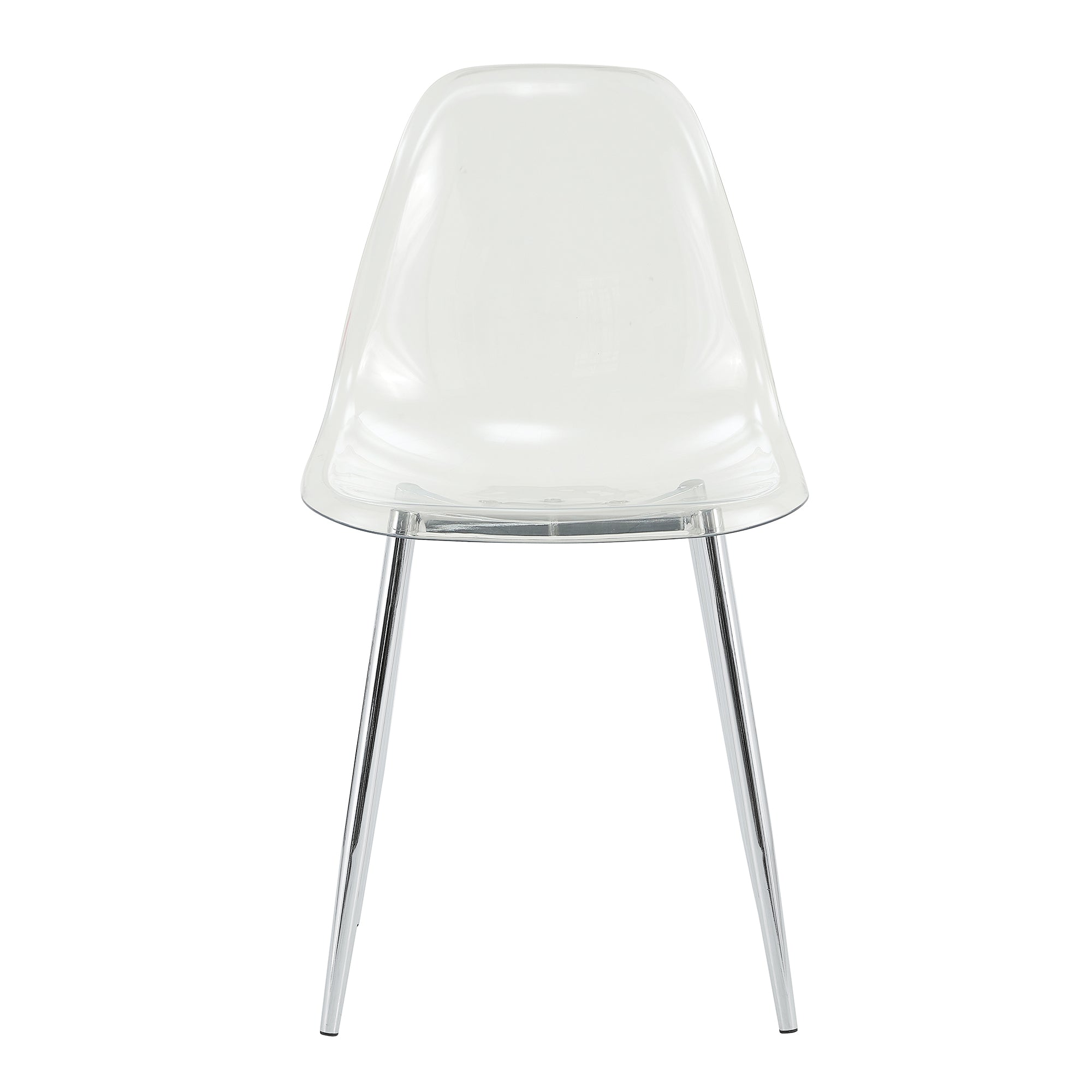 Transparent Dining Chairs, 6 pc Set