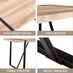 Table with Stylish Metal Frame