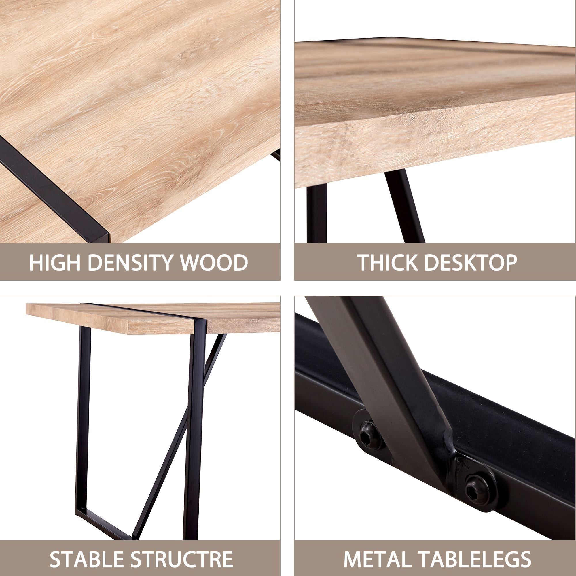 Table with Stylish Metal Frame