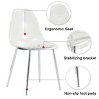 Transparent Dining Chairs, 6 pc Set