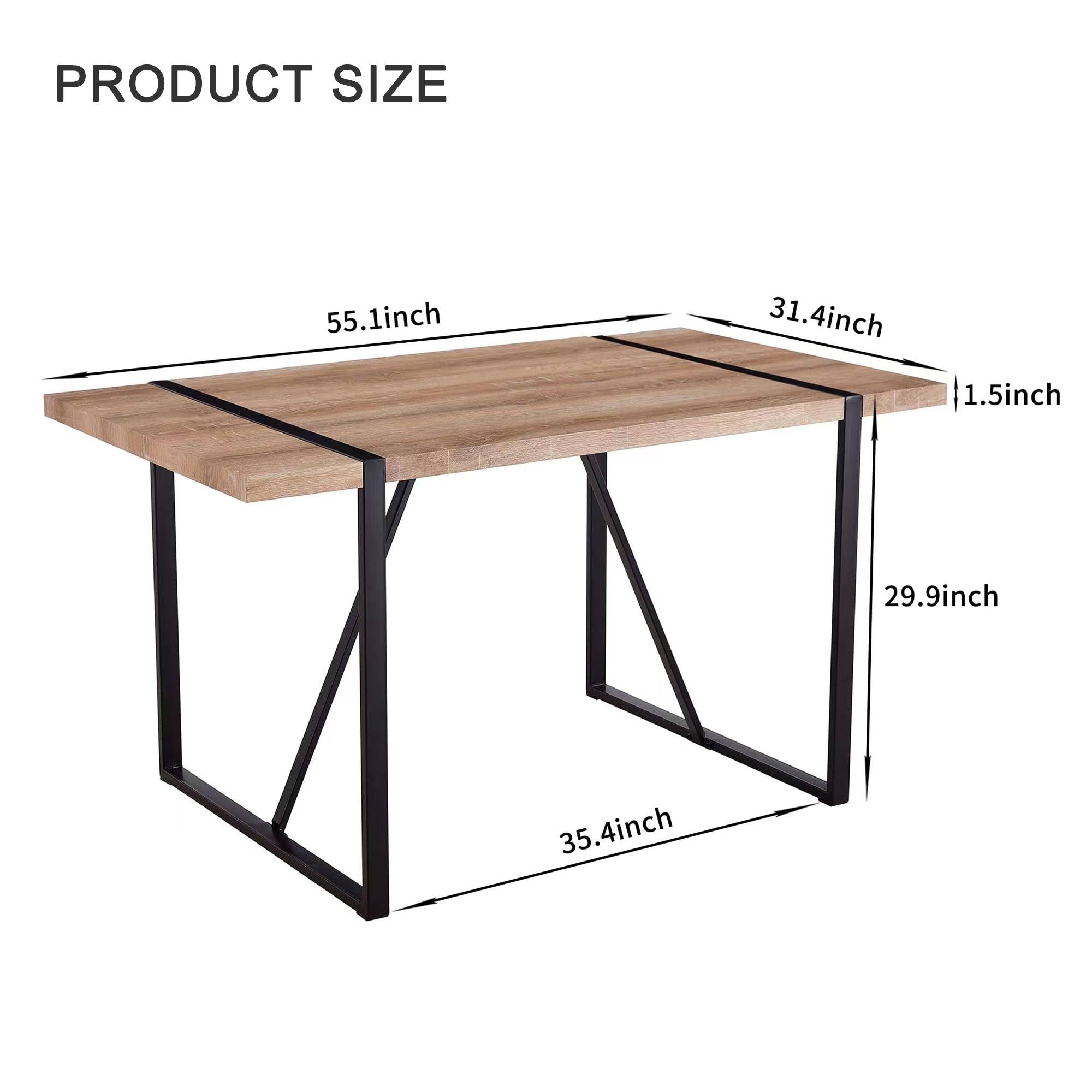Table with Stylish Metal Frame