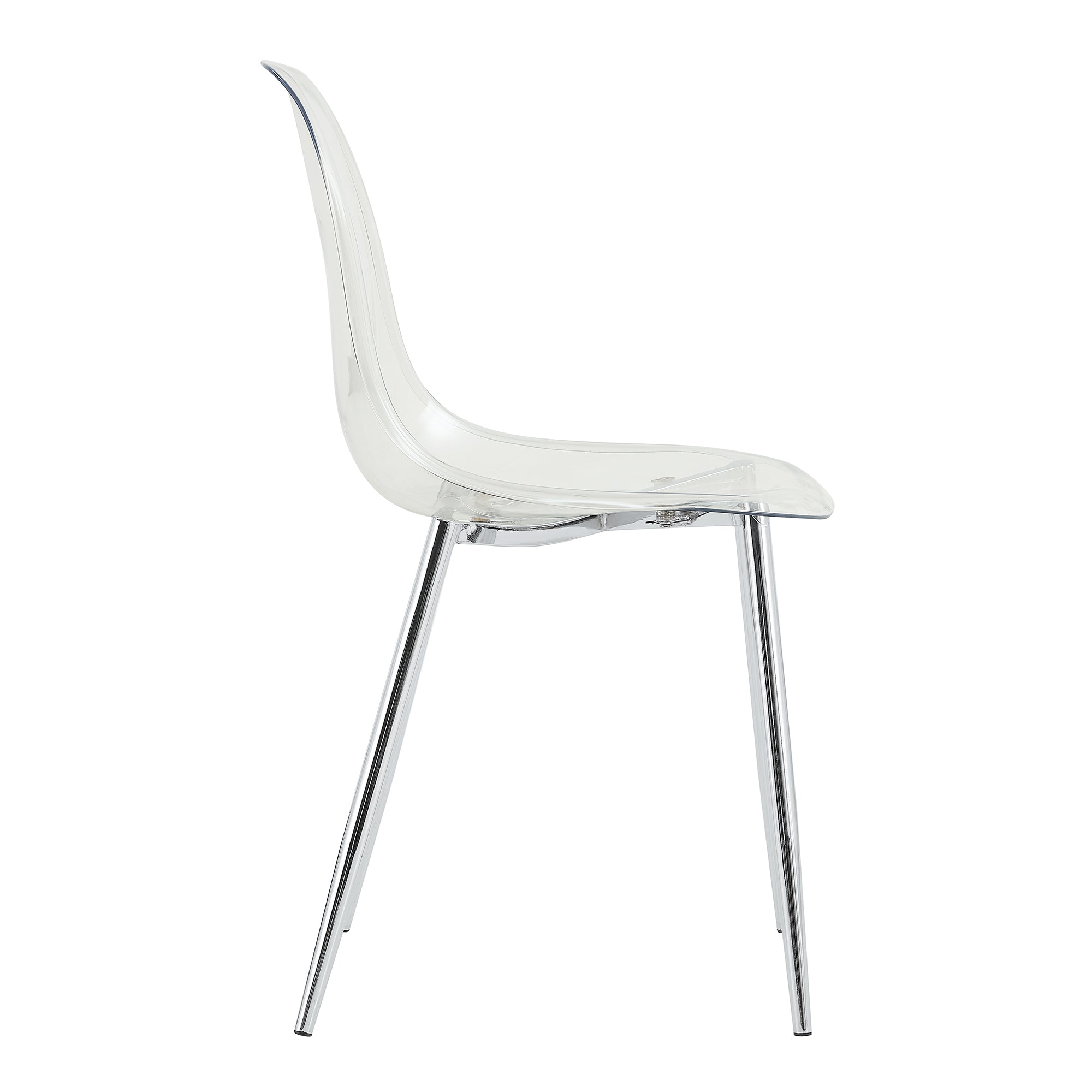 Transparent Dining Chairs, 6 pc Set