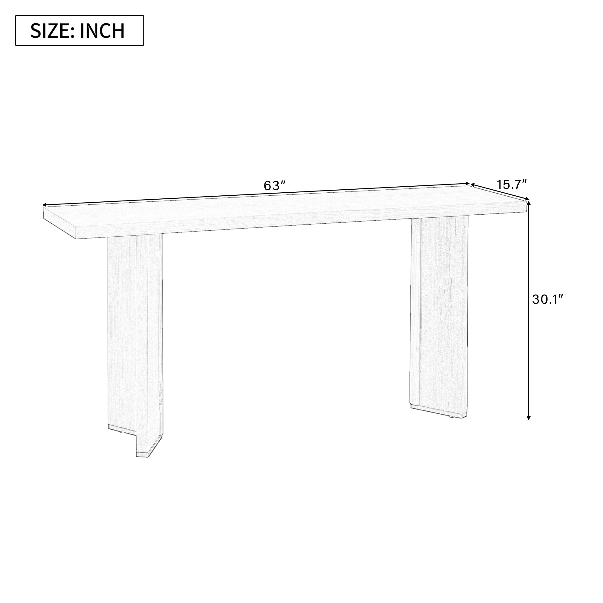 Console Table with Architectural Legs