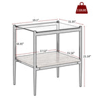 End Table Gray Glass, set of 2