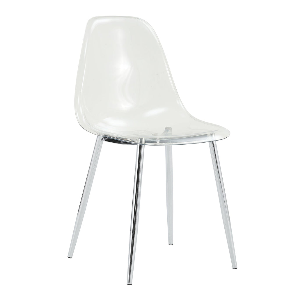 Transparent Dining Chairs, 6 pc Set