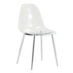 Transparent Dining Chairs, 6 pc Set