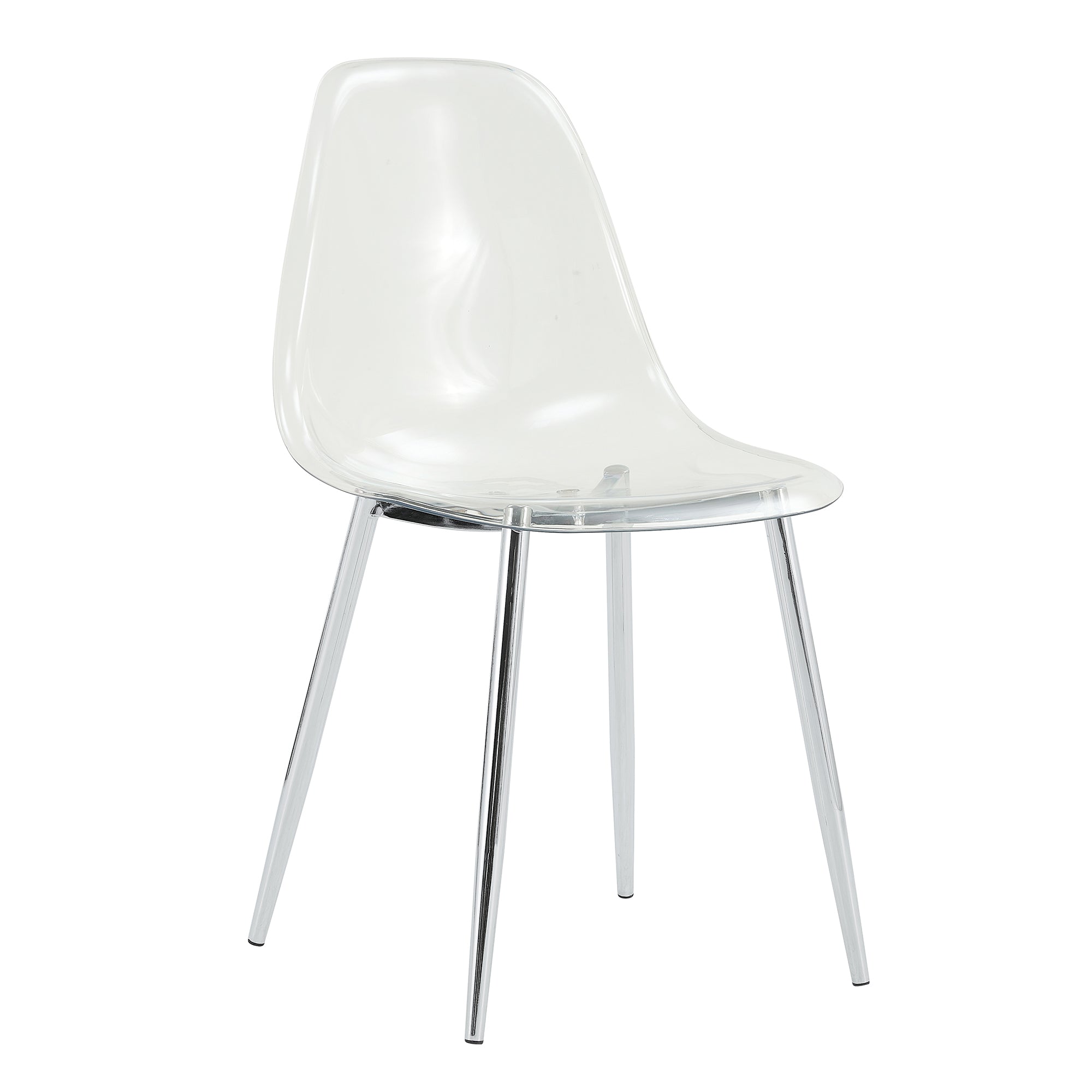 Transparent Dining Chairs, 6 pc Set