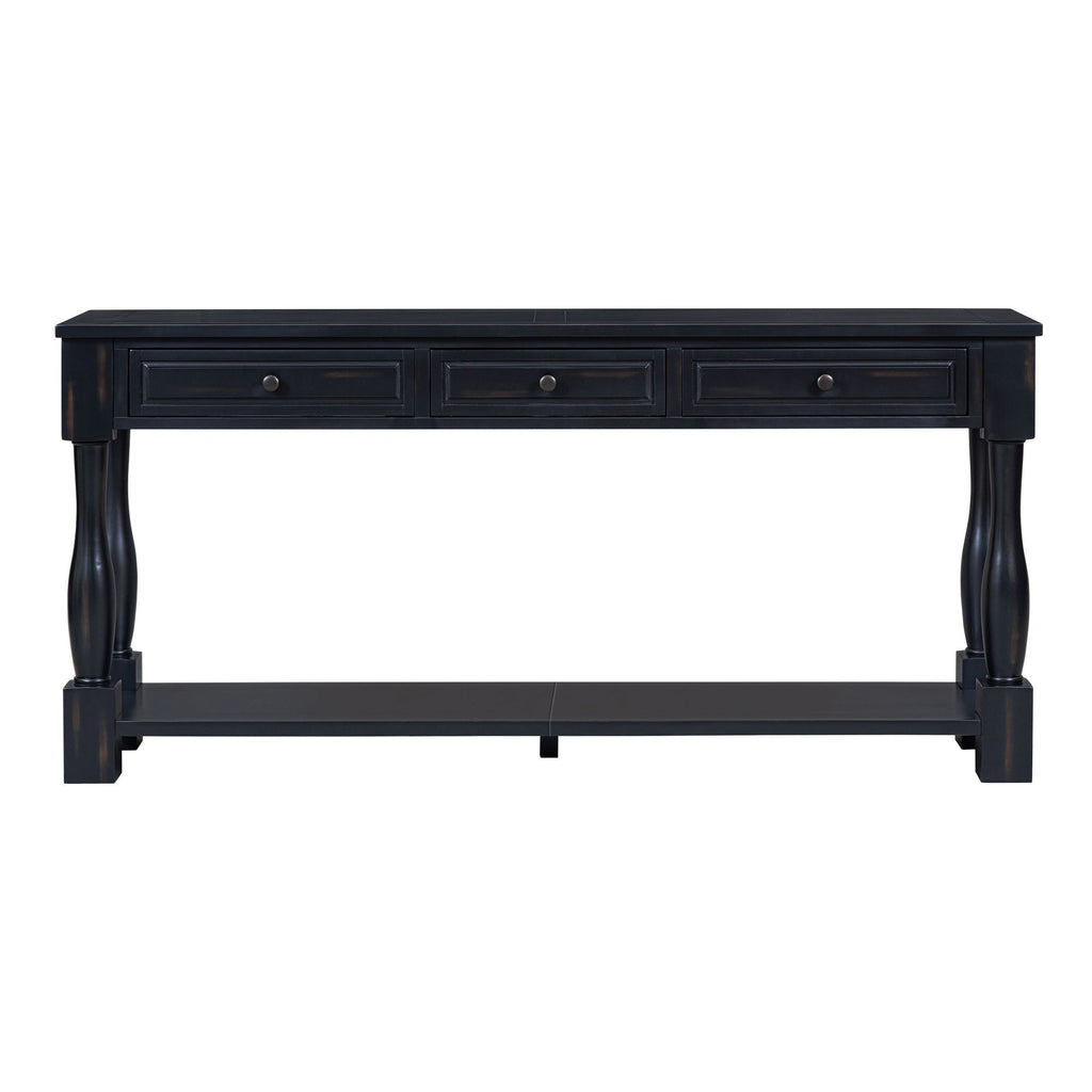 Console Table 63" with Drawers and Shelf