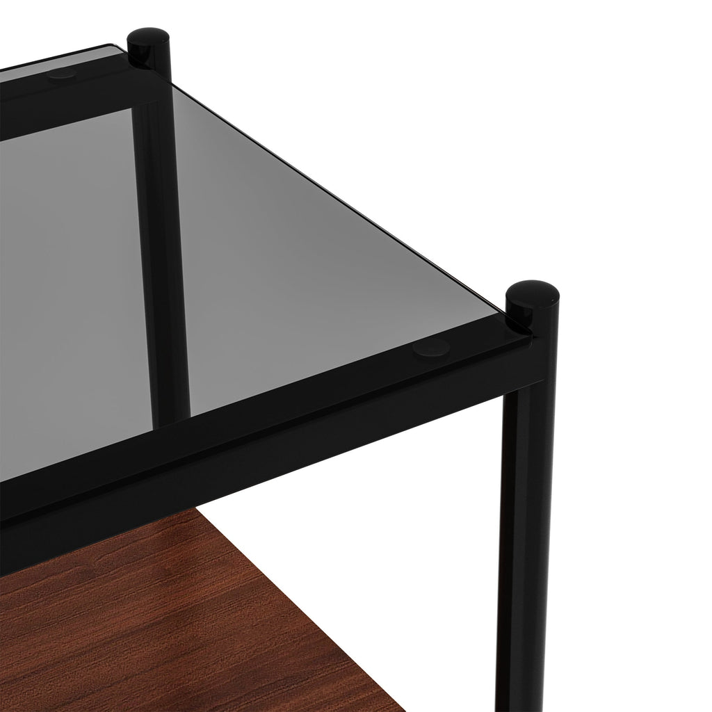 End Table Gray Glass, set of 2