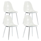 Transparent Dining Chairs, 6 pc Set