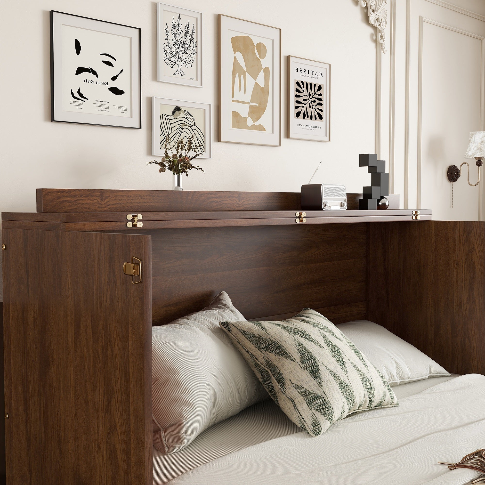 Platform Murphy Bed Cabinet, QUEEN