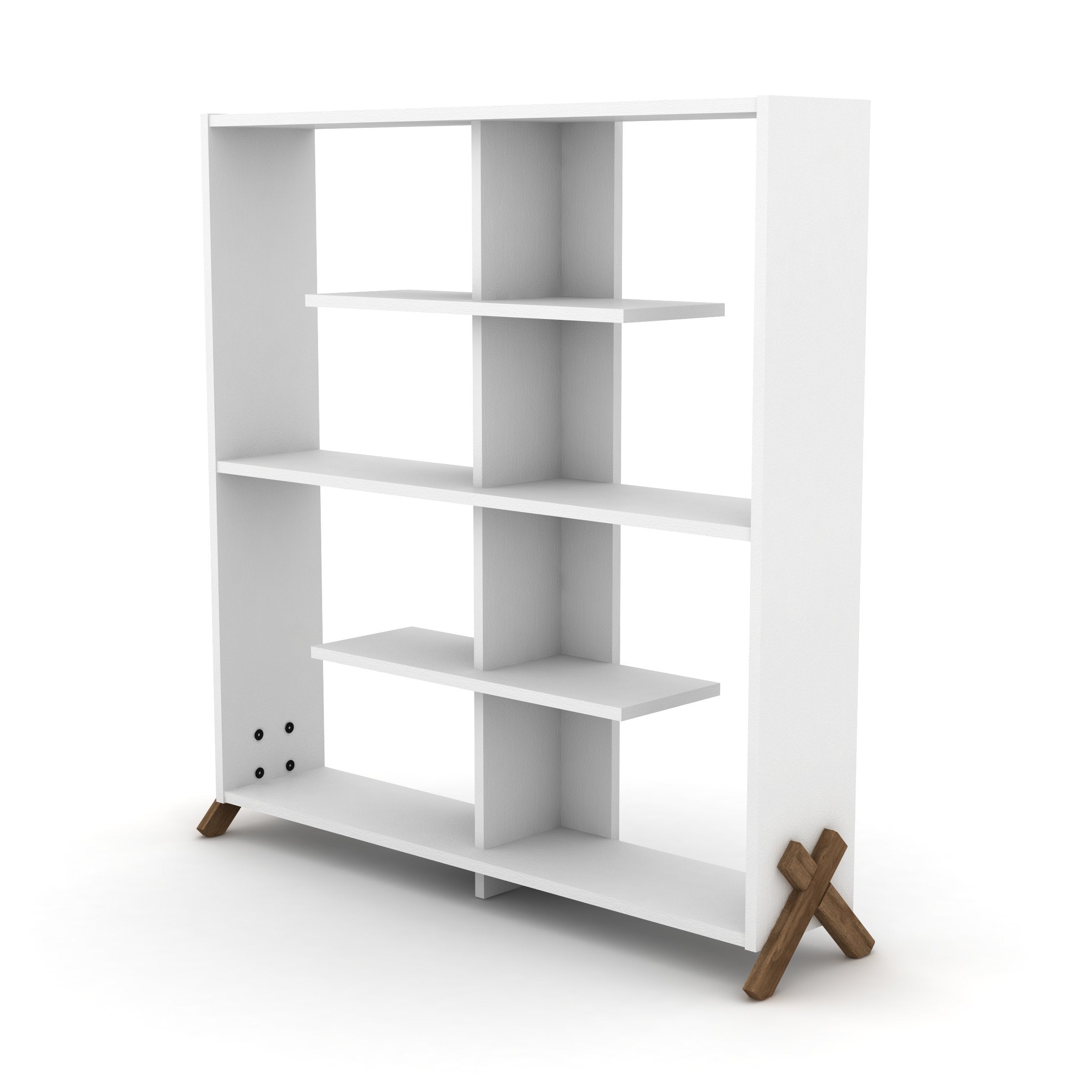 Kipp Bookcase with Open Back and Shelving