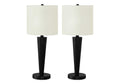 Table Lamp in Black Metal with USB port, set of 2