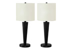 Table Lamp in Black Metal with USB port, set of 2