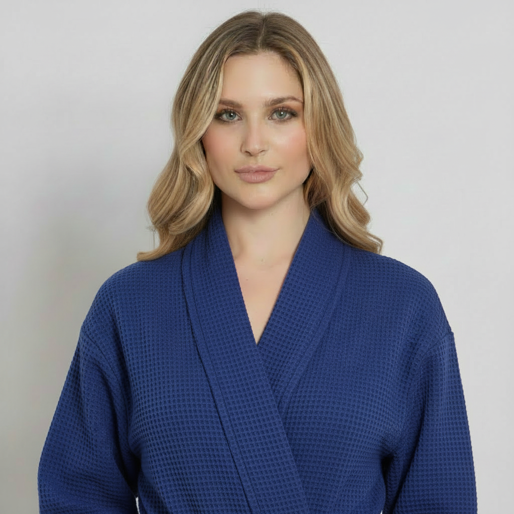 Waffle Spa Robe by Lotus Linen– Lightweight, Quick-Dry Spa Comfort