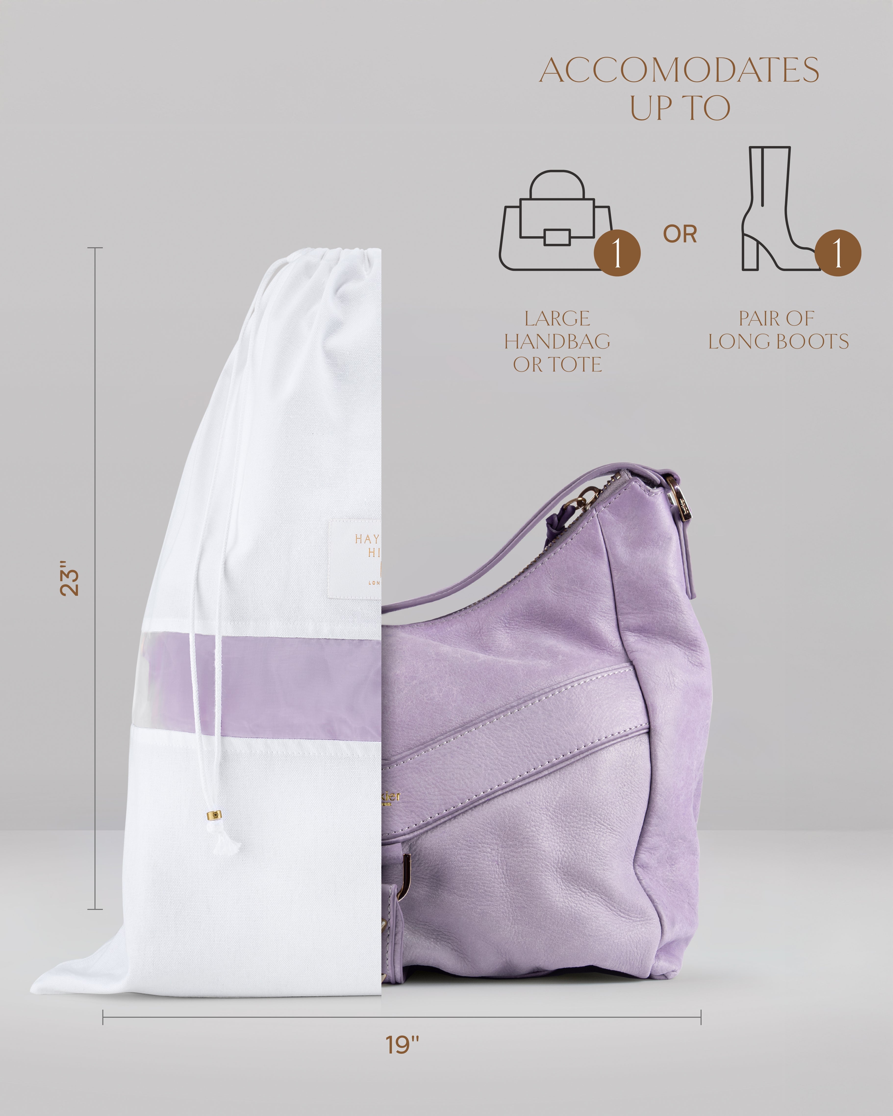 Organic Cotton Drawstring Storage Bags, set of 3