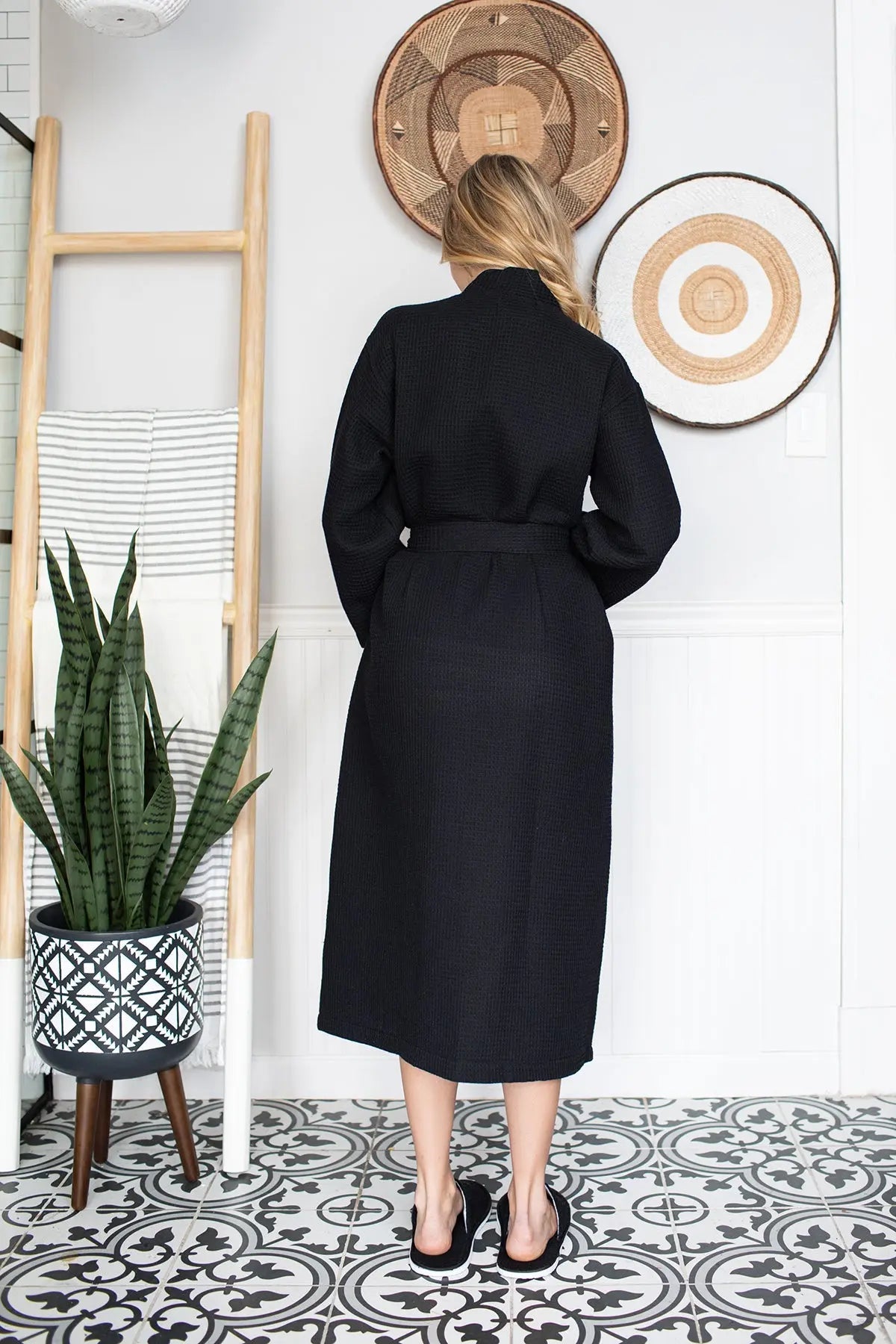 Waffle Spa Robe by Lotus Linen– Lightweight, Quick-Dry Spa Comfort