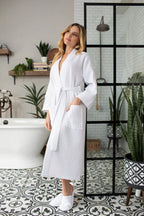 Waffle Spa Robe by Lotus Linen– Lightweight, Quick-Dry Spa Comfort