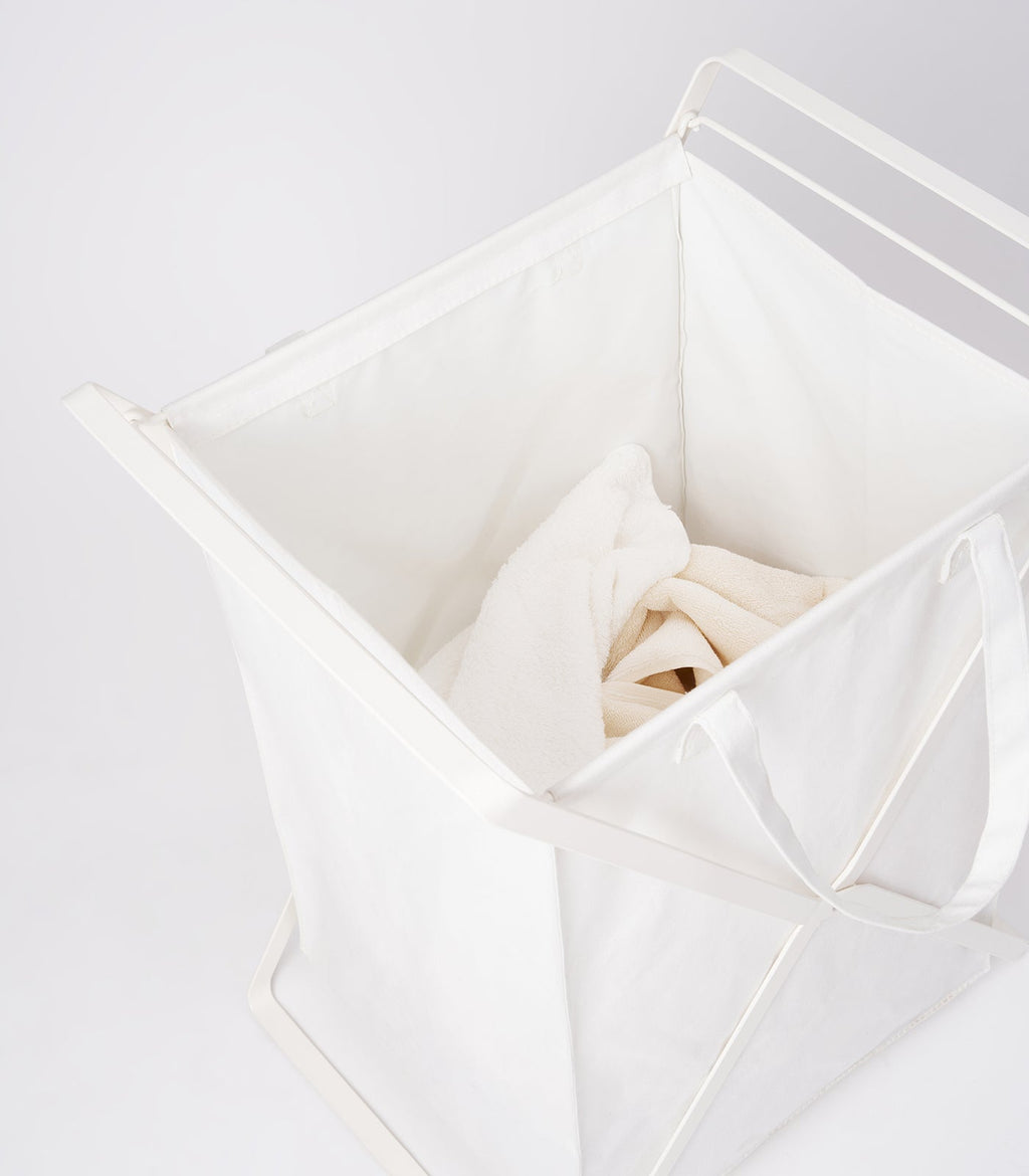 Laundry Hamper with Cotton Carry Bag in Steel Frame