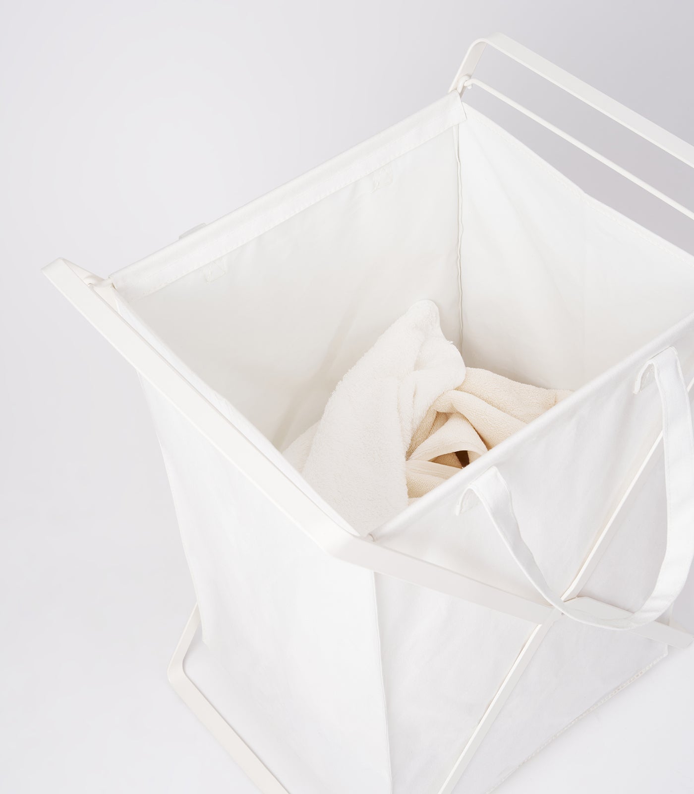 Laundry Hamper with Cotton Carry Bag in Steel Frame