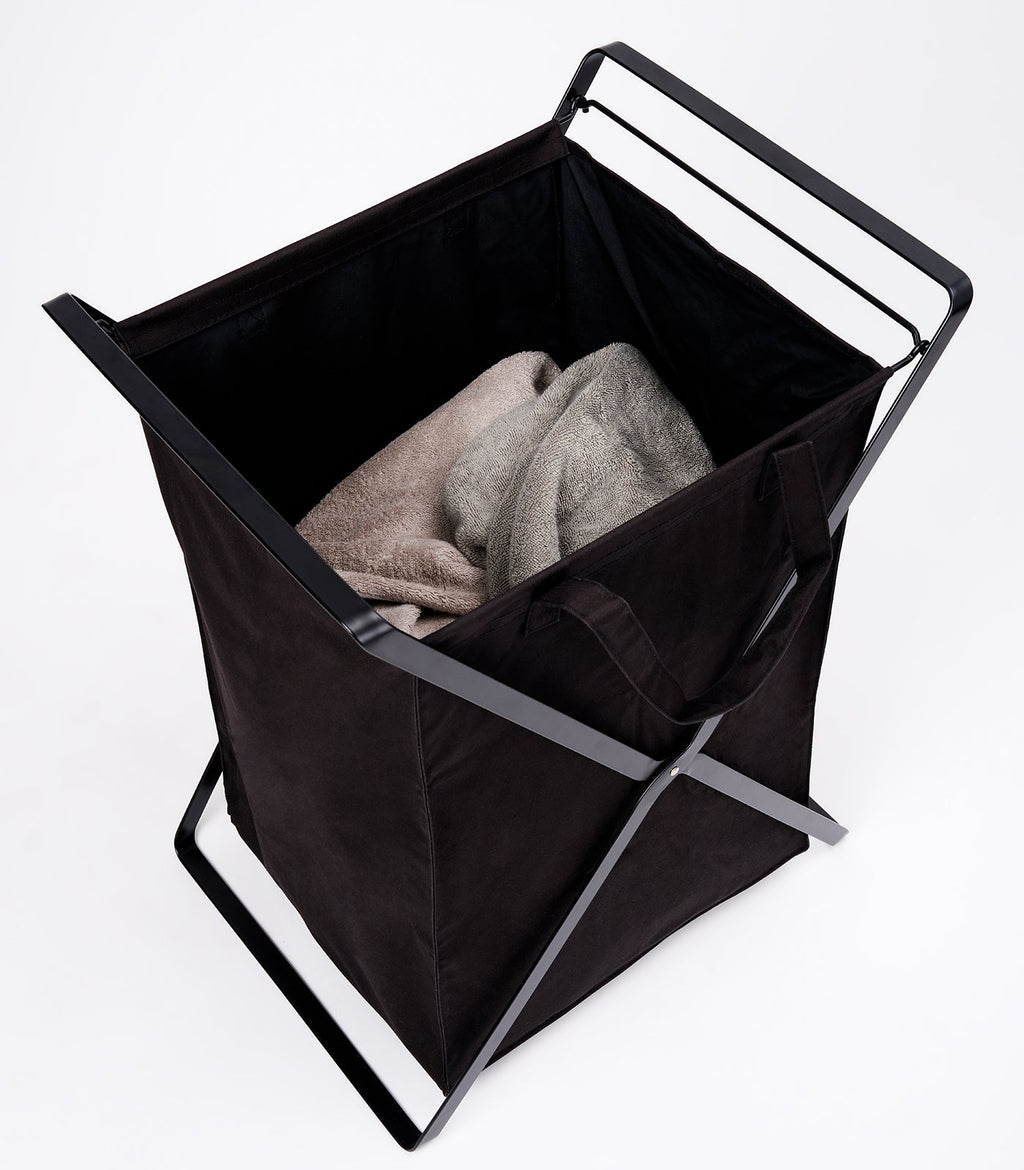 Laundry Hamper with Cotton Carry Bag in Steel Frame