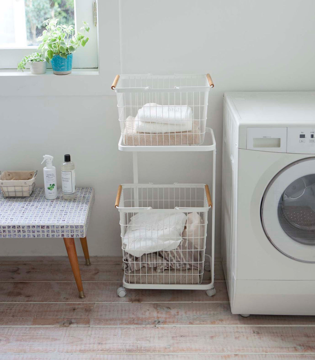 Rolling Laundry Cart by Yamazaki Home
