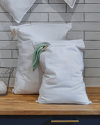 Organic Cotton Travel Laundry Bags, set of 2