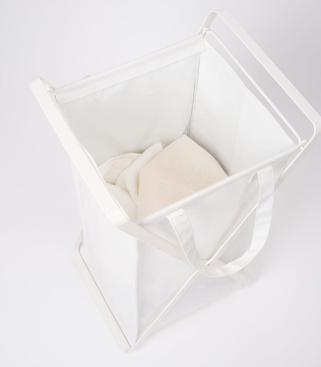 Laundry Hamper with Cotton Carry Bag in Steel Frame