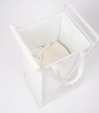 Laundry Hamper with Cotton Carry Bag in Steel Frame