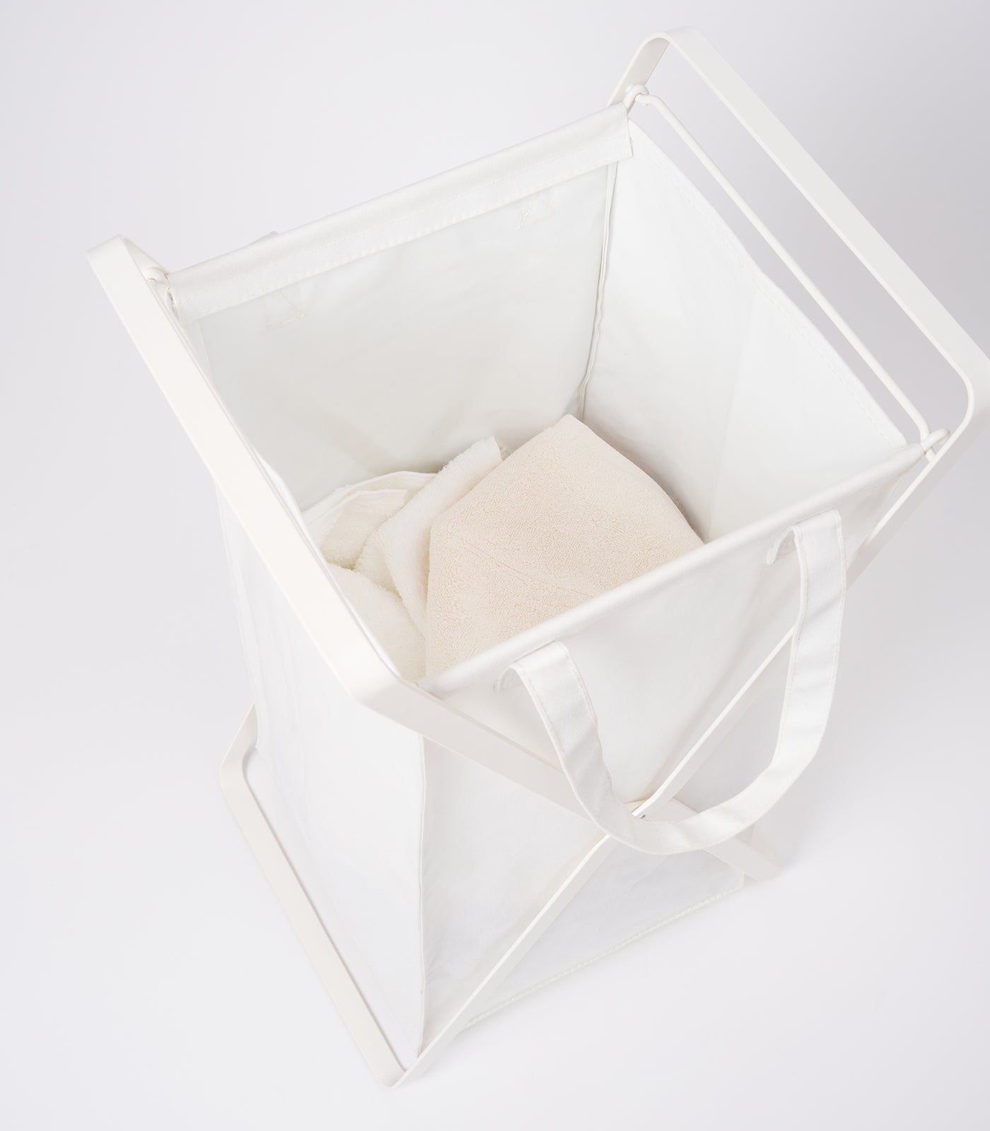 Laundry Hamper with Cotton Carry Bag in Steel Frame